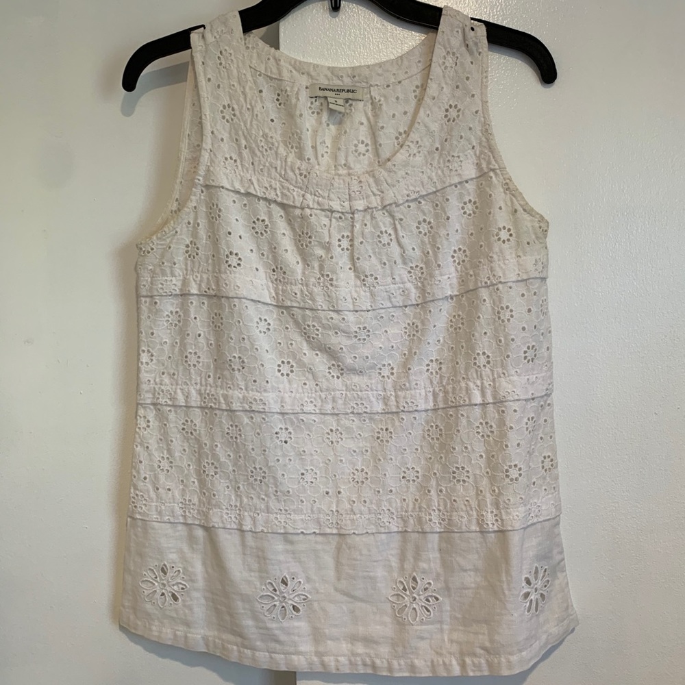 Banana republic eyelet top